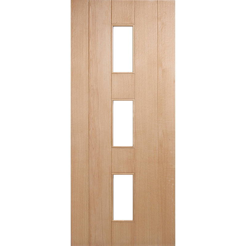 Copenhagen Glazed Prefinished Oak Internal Door, 1981mm H x 838mm W x 44mm D