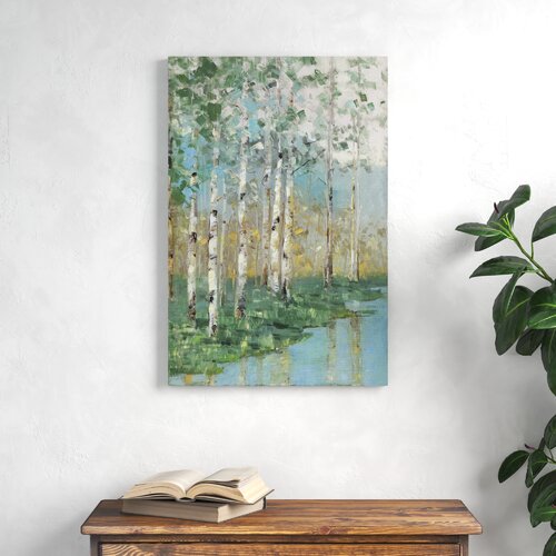 Foundstone™ Birch Reflections I On Canvas Print & Reviews | Wayfair