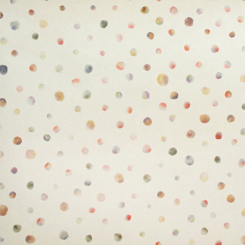 Great Kids Smooth Glitter Watercolor Dots 33' L x 21" W Wallpaper Roll, Pearl