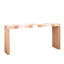 Console moderne, table d'entrée de 62 po avec plateau à chevrons et canapé en bois manufacturé