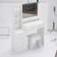 Table de coiffeuse 41 "avec miroir à DEL et rangement pour grand espace-1958571134