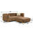 Luna, Channel-Back Velvet Sofa with Ottoman-1192313545
