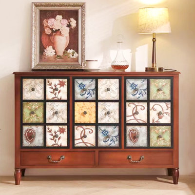 Commode décorative en bois massif American Country Style