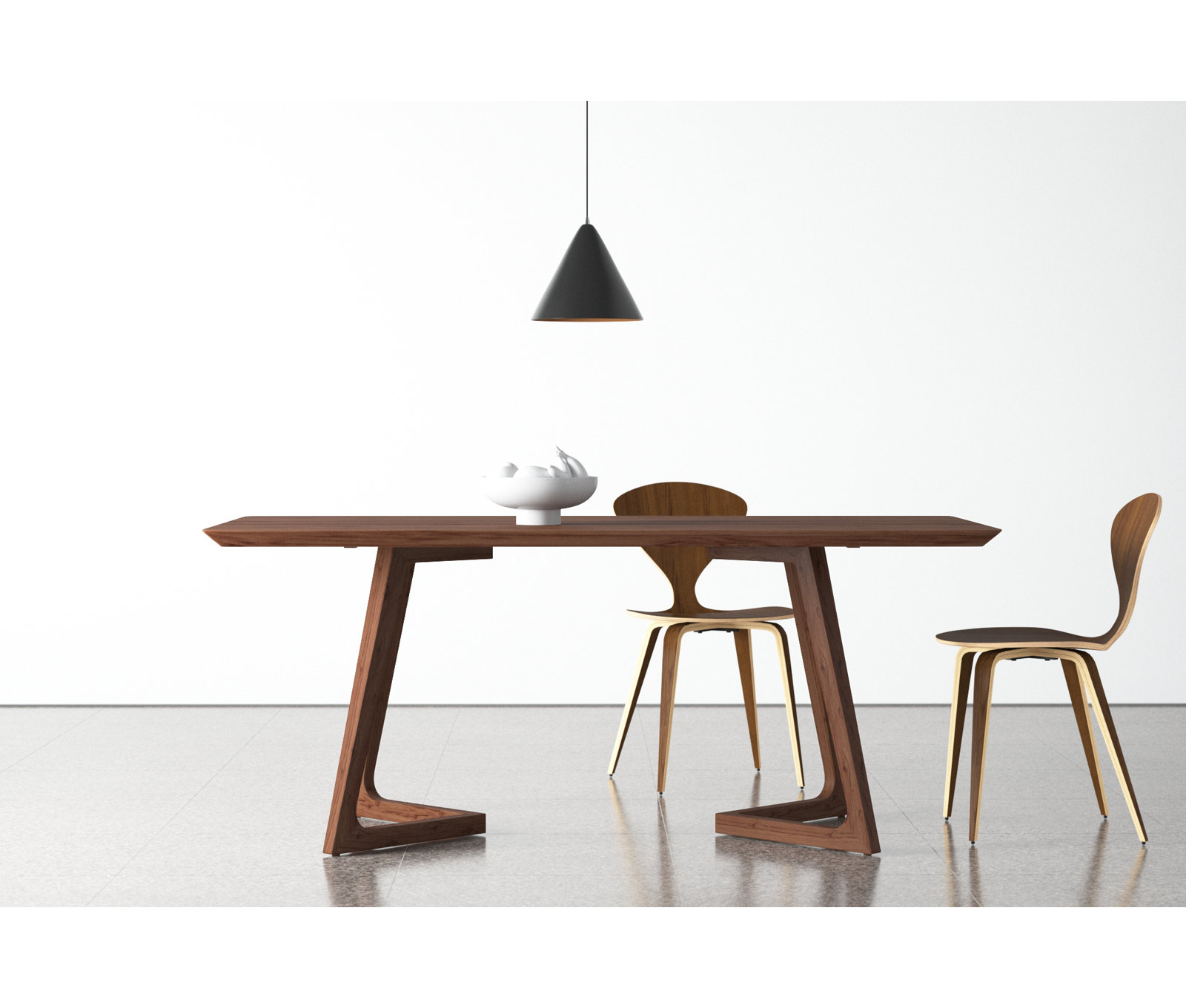 Fischer 71'' Ash Solid Wood Dining Table, Brown