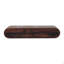 Console murale en bois massif noyer de Californie, 2 tiroirs, brun