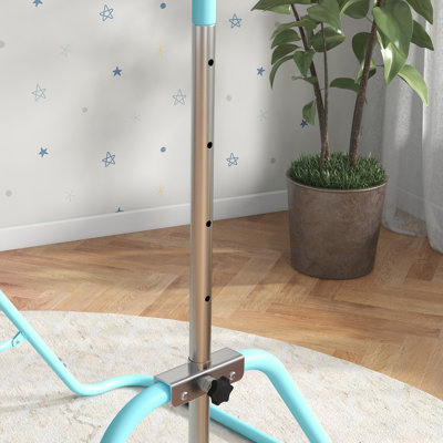 Barre de gymnastique pliante Qabo pour enfants avec amortissement des chocs, barre de gymnastique horizontale réglable, barre de gymnastique pour la maison, vert