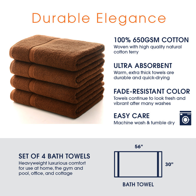 Harter Cotton Midweight Bath Towel, Mocha