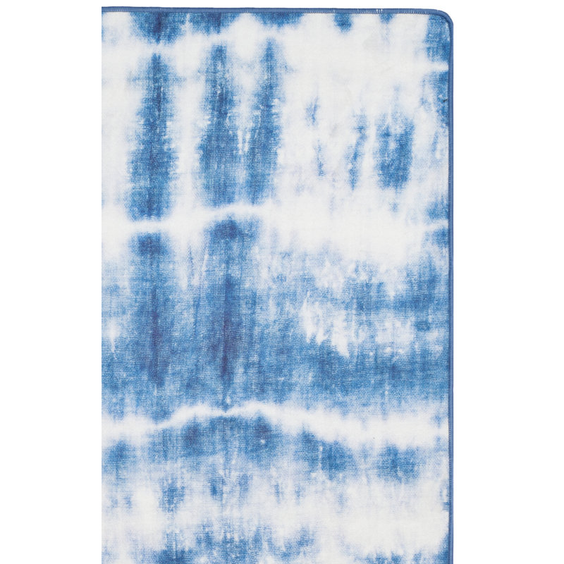 Tapis ivoire / bleu Brandt, Rectangle 3 pi x 5 pi