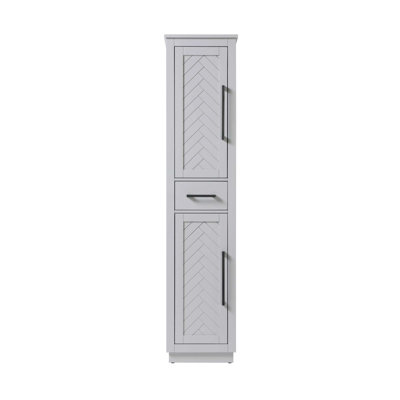 Armoire de rangement pour salle de bain 16 pouces en gris