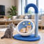 Grand bol à griffer pour chat 26,77 po, lit à griffer pour chat multifonctionnel et chaise longue avec jouet interactif