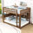 Full Over Full Wooden Bunk Bed with Integrated Storage and Lighting-85757313