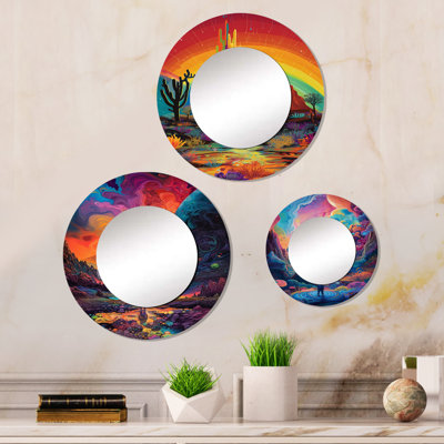 Ellorah Metal Round Mirror