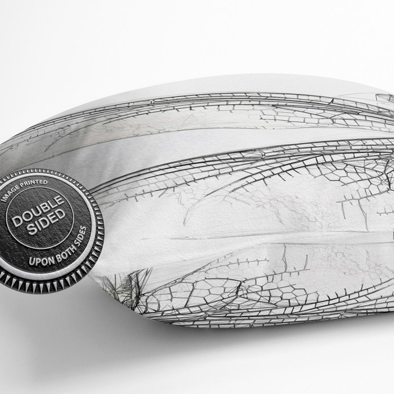 Dragonfly Vol.1 Sketch Square Throw Cushion, 40cm H x 40cm W x 15cm D