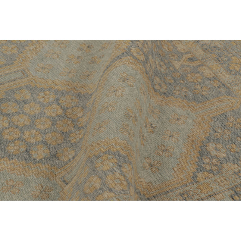 Distressed Homage Hand Knotted Wool Area Rug