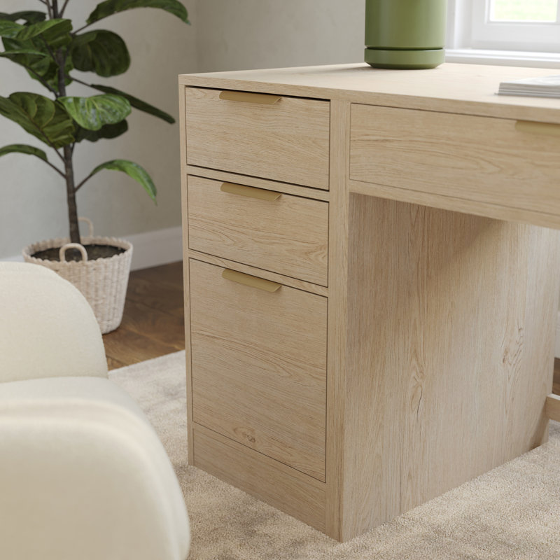 Classeur à 3 tiroirs Martha Stewart Kayden Home Office, Brun