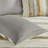 3 Piece Cotton Comforter Full/queen Gray/yellow, Stripe Design With , Fill, , Enticing Bedding Gray/yellow Full/queen, Striped And Trims, Filling, Blissful Sleep