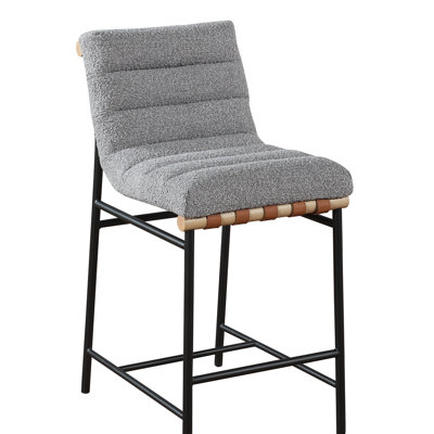 Lahni 17.75" Boucle Fabric Counter Height Chair