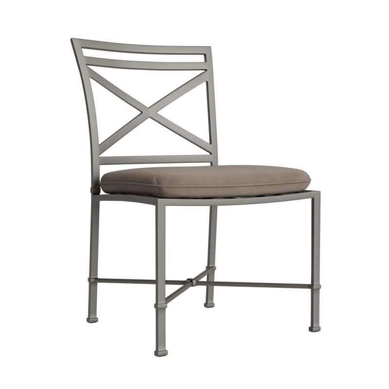 Venetian Outdoor Dining Side Chair, Mica, Fusion Moccasian, Brown