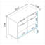 Armoire d'appoint Mid-Century moderne à 3 portes avec 4 tablettes Liam Liam-1948290967