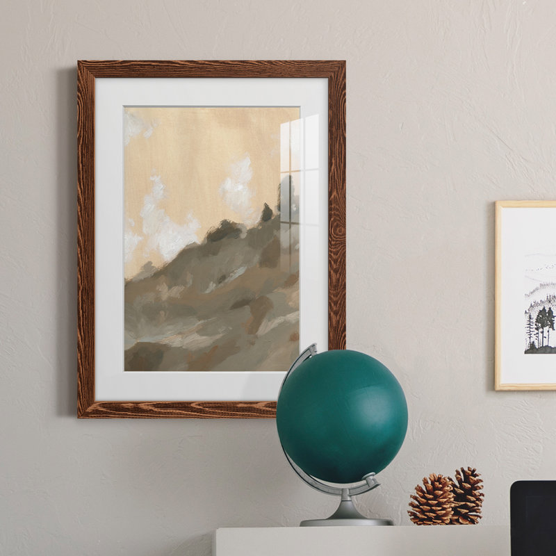 Hillside Walking Path III - Peinture encadrée, Encadrement brun, H 31,5 po x l 23,5 po x P 1 po