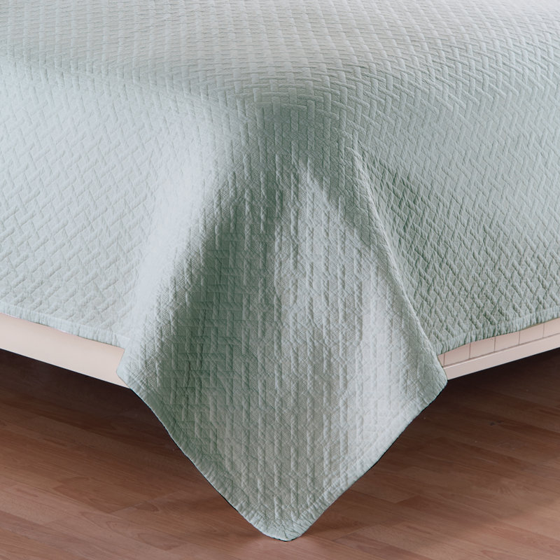 Ensemble de courtepointe Basketweave, Double / Grand, Jadéite