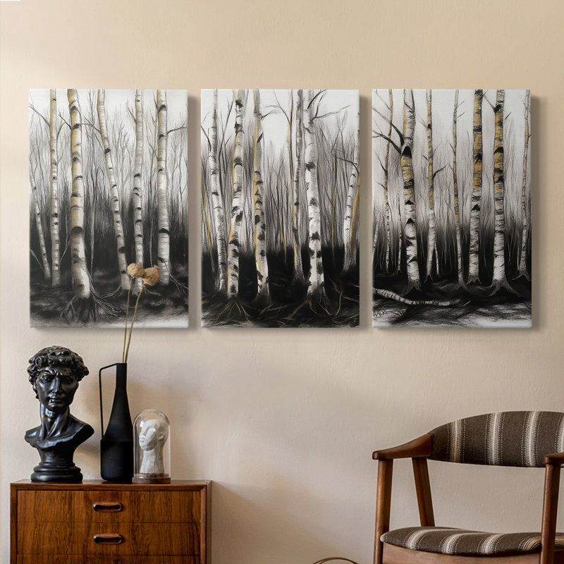 Lanscape Study Series III - Ensemble de toiles tendues avec châssis Premium - Prêt à être accroché