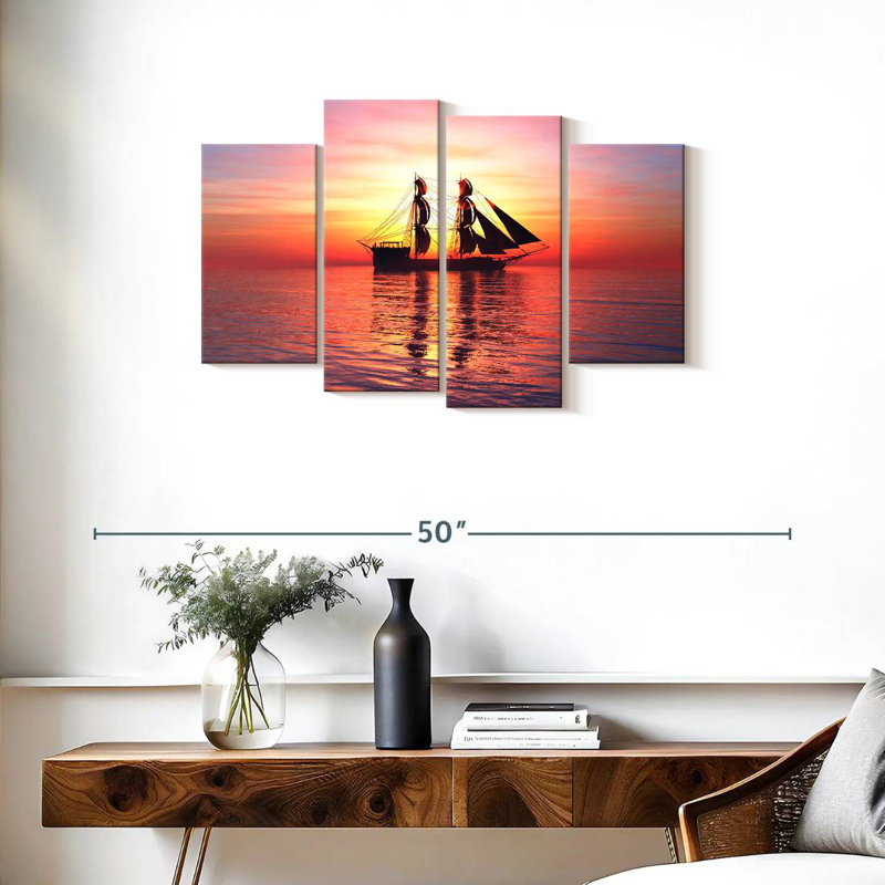 Silhouette de bateau Mehar, H 22 po x l 36 po