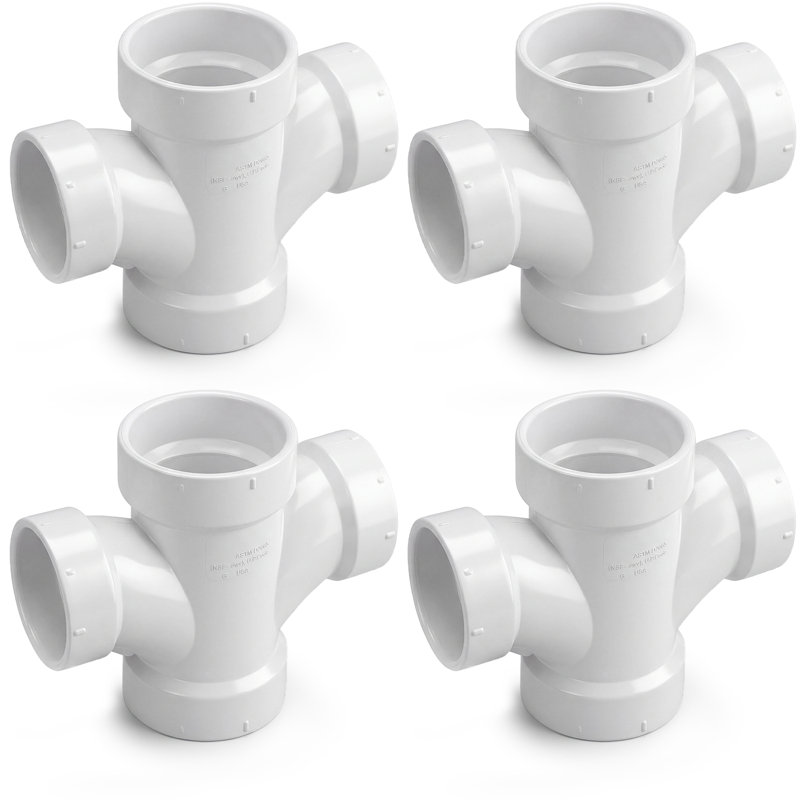 Drain en PVC double 4 po 4 po