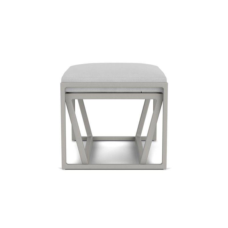 Summit Outdoor Ottoman, Platinum, Sandberg Dove
