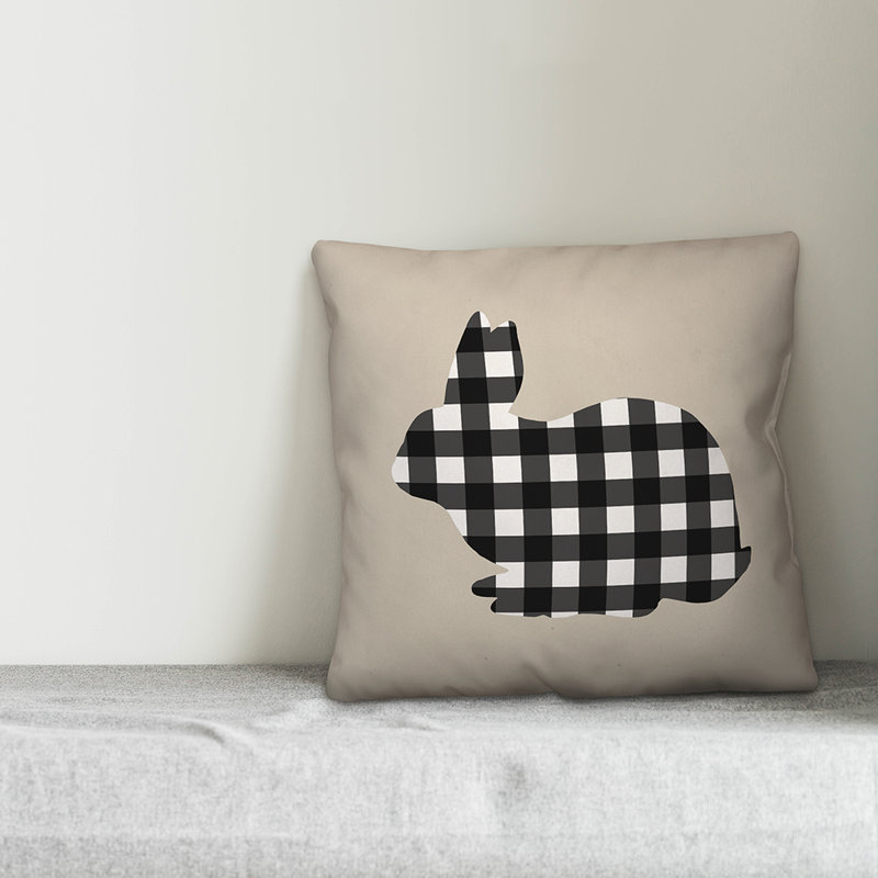 Plaid Throw Pillow, 16" x 16", Polyester/Polyfill