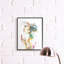 «Elegant femelle Side Portrait Abstract Watercolor Drip» par Elisaveta Stoilova - reproduction d'art-52745286-52745283