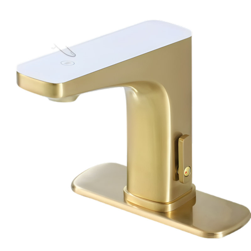 Touchless Bathroom Sink Faucet, Motion Automatic Sensor Bathroom Faucet For Home Commercial, Touch Control Function & Temperature Display Restroom Faucet Hands-Free
