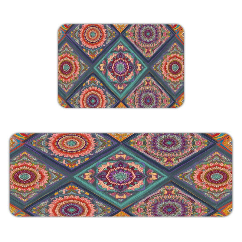 Tapis de cuisine antidérapant Boho