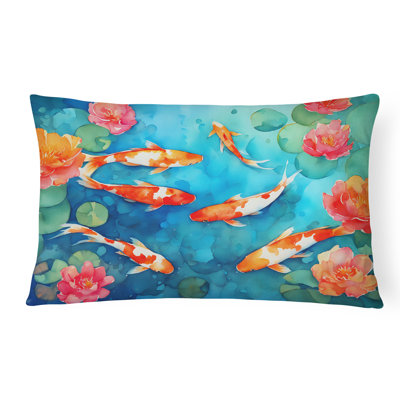 Koi Fish Throw Pillow