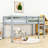 Twin Wood Low Loft Bed With Ladder-400432559