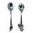 Pewter Spoon And Fork Server Set/seahorse