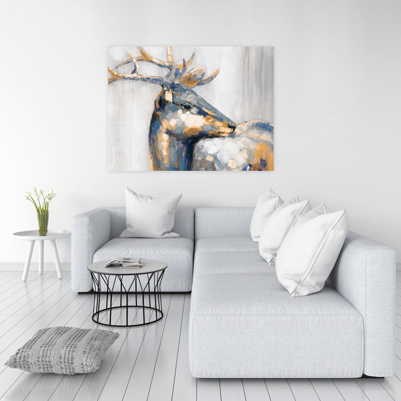 Golden Deer - Toile faunique pour la maison