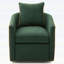 Chaise d'appoint pivotante avec accoudoirs courbés, pour les espaces de vie modernes-1362157143