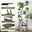 2 supports à plantes de 160 cm de haut avec lampe de croissance, étagère à plantes à 9 niveaux