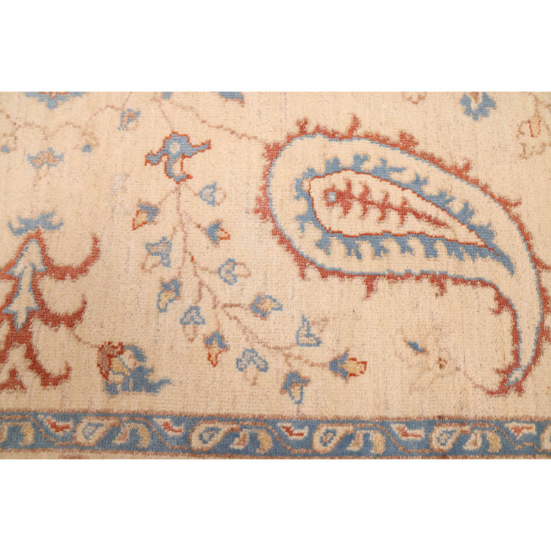 Peshawar Oushak Ivory Rug 5'2" x 6'9"
