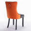 Chaise rembourrée en polyuréthane et velours-1309429673