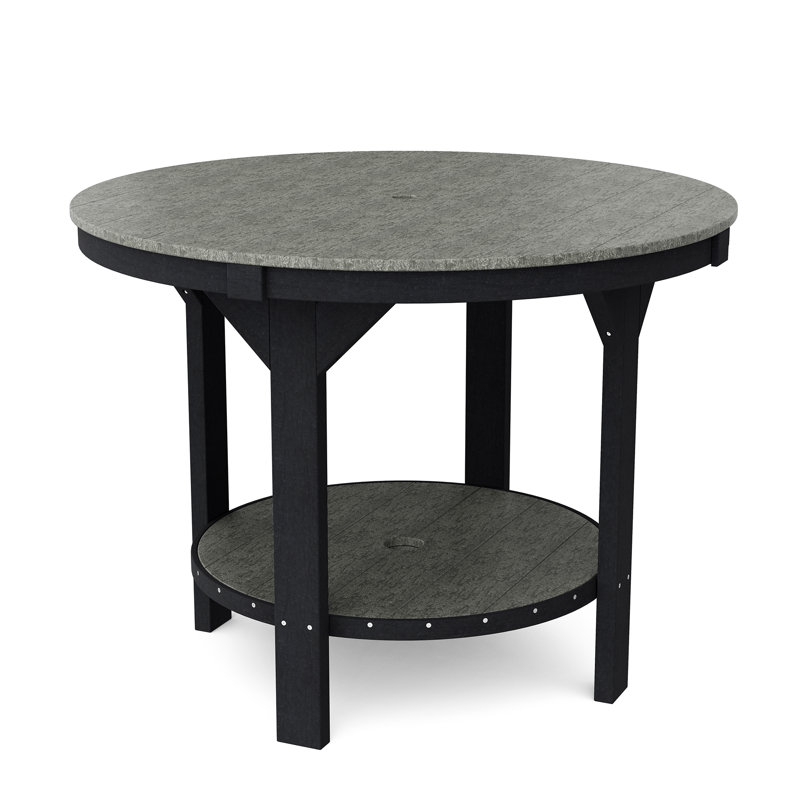 Heritage 48" Pub Table, Dark Gray/Black