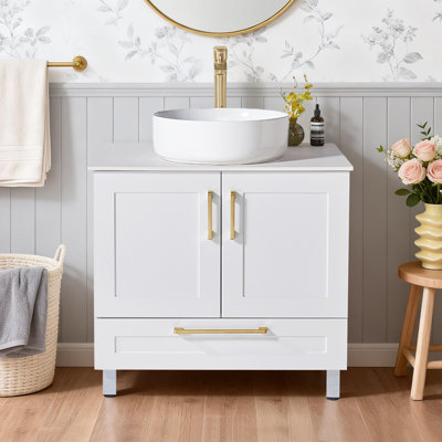 30"Modern Single Bathroom Vanity With Vessel Sink