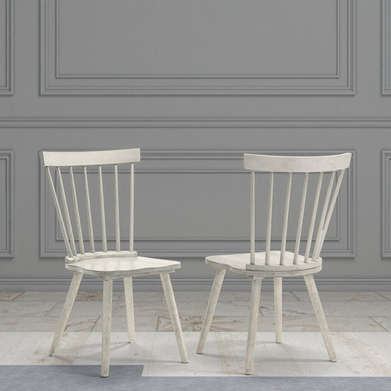 Chaises d'appoint en bois massif 2 pièces Farmhouse - Finition naturelle rustique, chaises de salle à manger sans souci