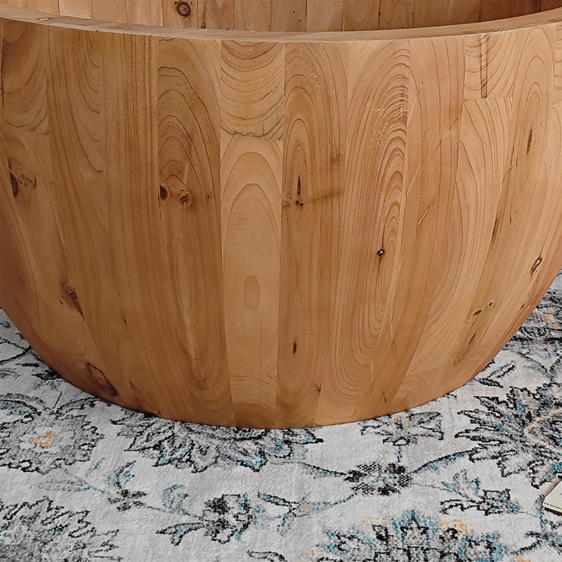 Table basse en forme de seau de style rétro avec rangement