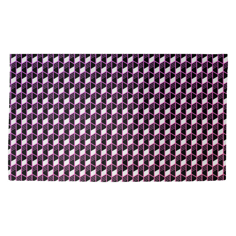 Tapis géométrique mauve/rose Avicia, Rectangle 5 pi x 7 pi 2 po