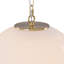 Luminaire suspendu en verre opale 1 lumière Contemporary Glam