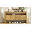 Buffet en placage de bois massif moderne minimaliste avec tablette ouverte-529178598