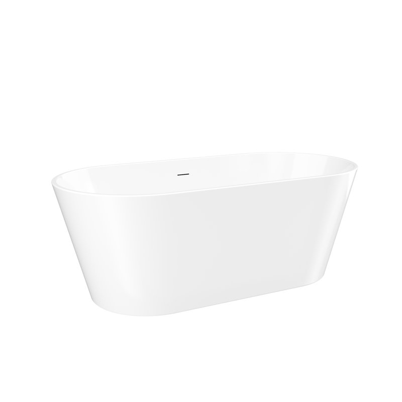 59.8" X 28.7" Freestanding Soaking Acrylic Bathtub