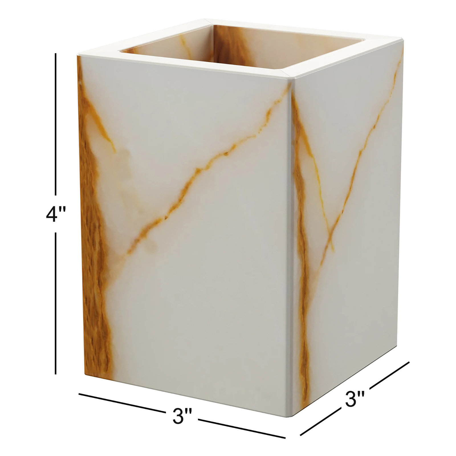 Graciela Marble Tumbler, Onyx Brown